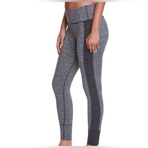 Vuori Asymmetric Block Yoga Leggings Gray Black Size Small